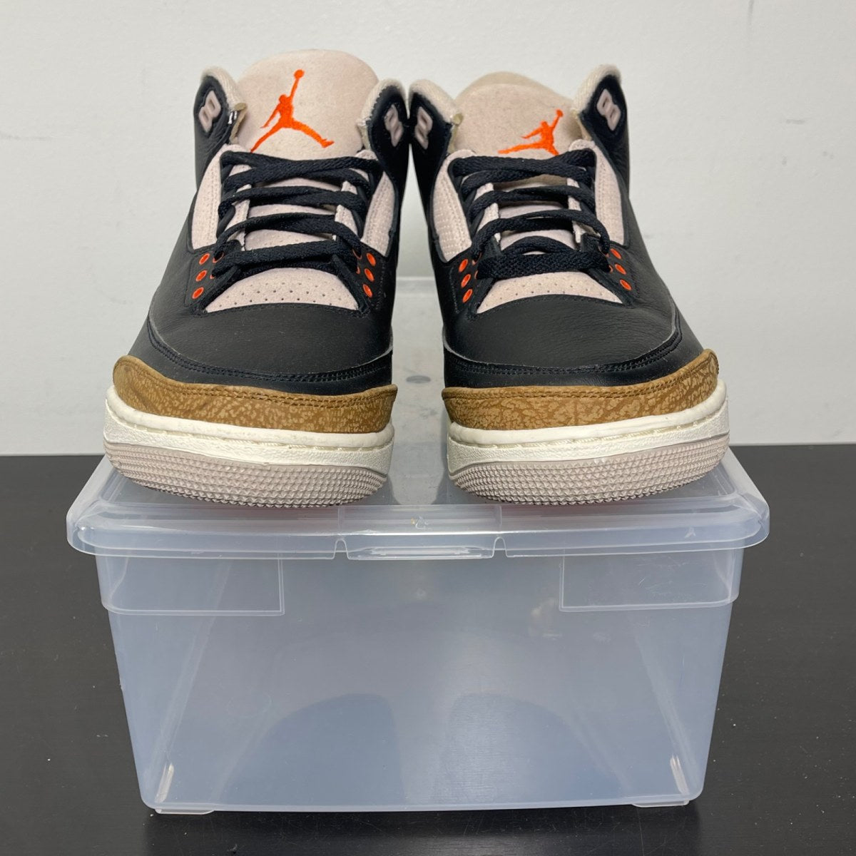 Jordan 3 Retro Desert Elephant 11 (New Pre-Owned)JordanBlack/Rush Orange/Fossil Stone/Sail - Image 2
