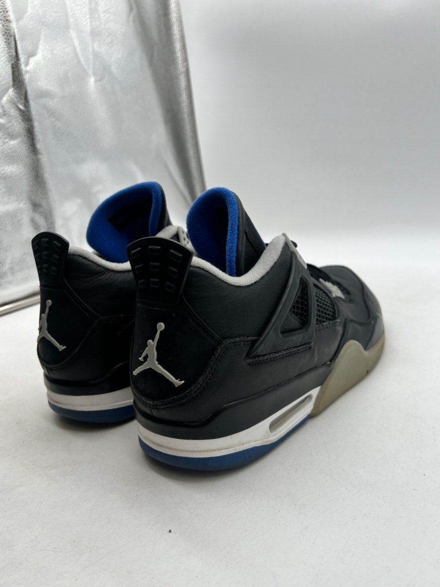 Jordan 4 Retro Motorsports Alternate 12 (Moderately Worn Pre-Owned)JordanBlack/Game Royal-Matte Silver-White - Image 3