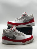 Jordan 3 Retro Tinker White University Red 11 (Moderately Worn Pre-Owned)JordanWhite/University Red-Neutral Grey - Image 1