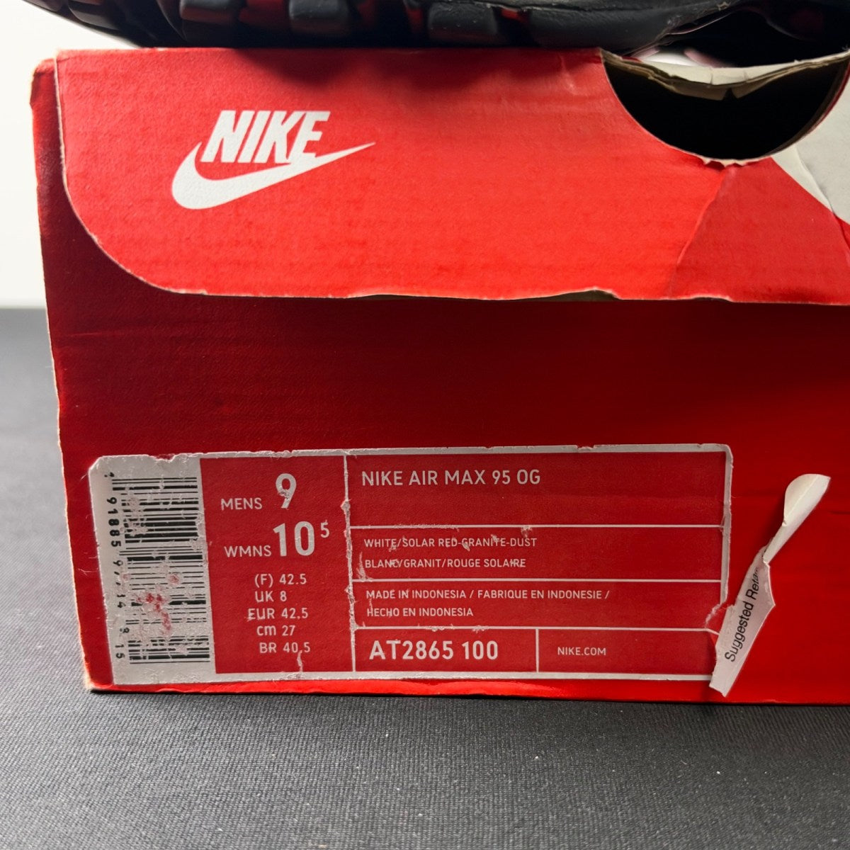 Nike Air Max 95 OG Solar Red (2018) (Size 9) - Image 4