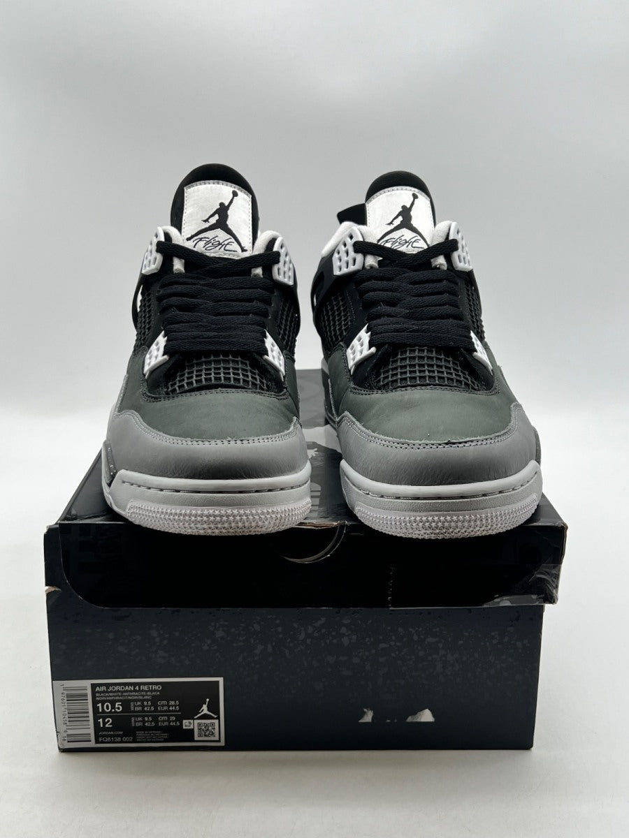 Jordan 4 Retro Fear (2024) 10.5 (Lightly Worn Pre-Owned)JordanBlack/White/Anthracite/Black/Pure Platinum - Image 2