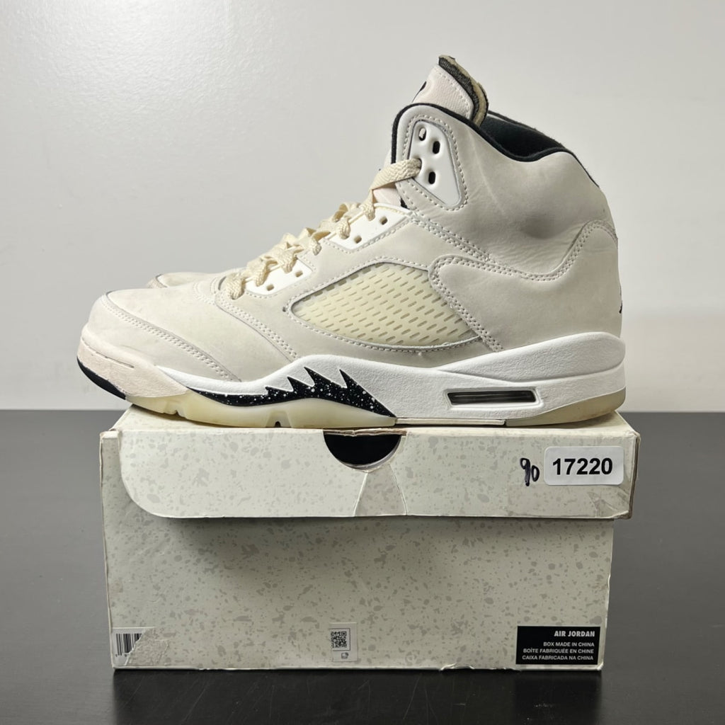 Jordan 5 Retro SE Sail 9.5 (Heavily Worn Pre-Owned)JordanSail/Black/Light Orewood Brown/Coconut Milk - Image 3