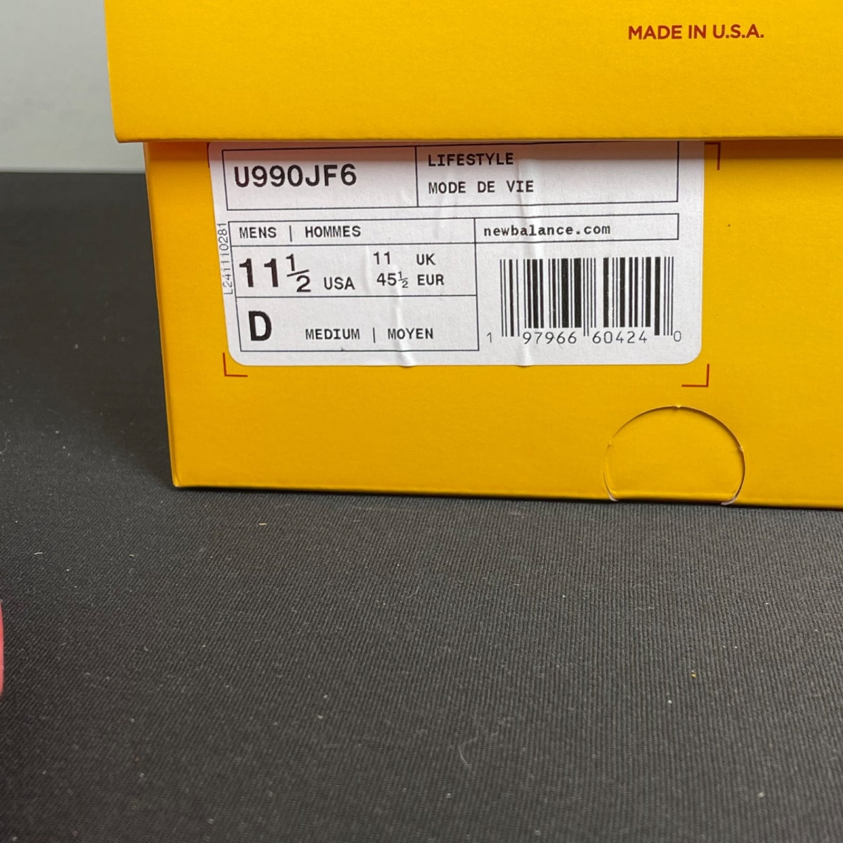 New Balance 990v6 MiUSA Joe Freshgoods Paris Red (Size 11.5) - Image 7