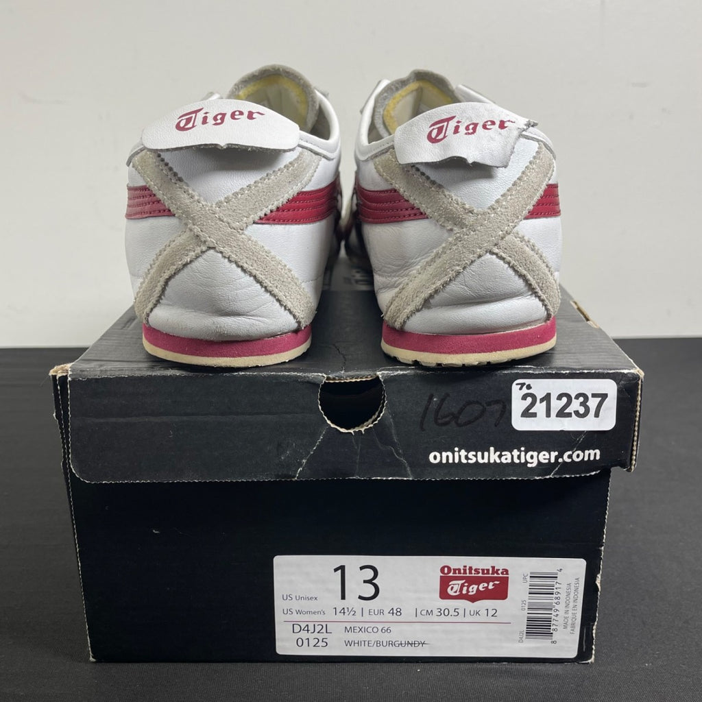 Onitsuka Tiger Mexico 66 White Burgundy 13 (Moderately Worn Pre-Owned)ASICSWhite/Burgundy - Image 4