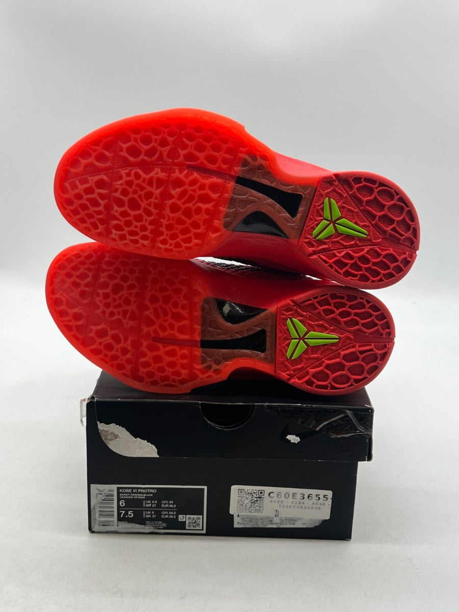 Nike Kobe 6 Protro Reverse Grinch 6 (Lightly Worn Pre-Owned)NikeBright Crimson/Black/Electric Green - Image 8