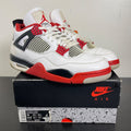 Jordan 4 Retro Fire Red (2020) 13 (Moderately Worn Pre-Owned)JordanWhite/Black-Tech Grey-Fire Red - Image 1