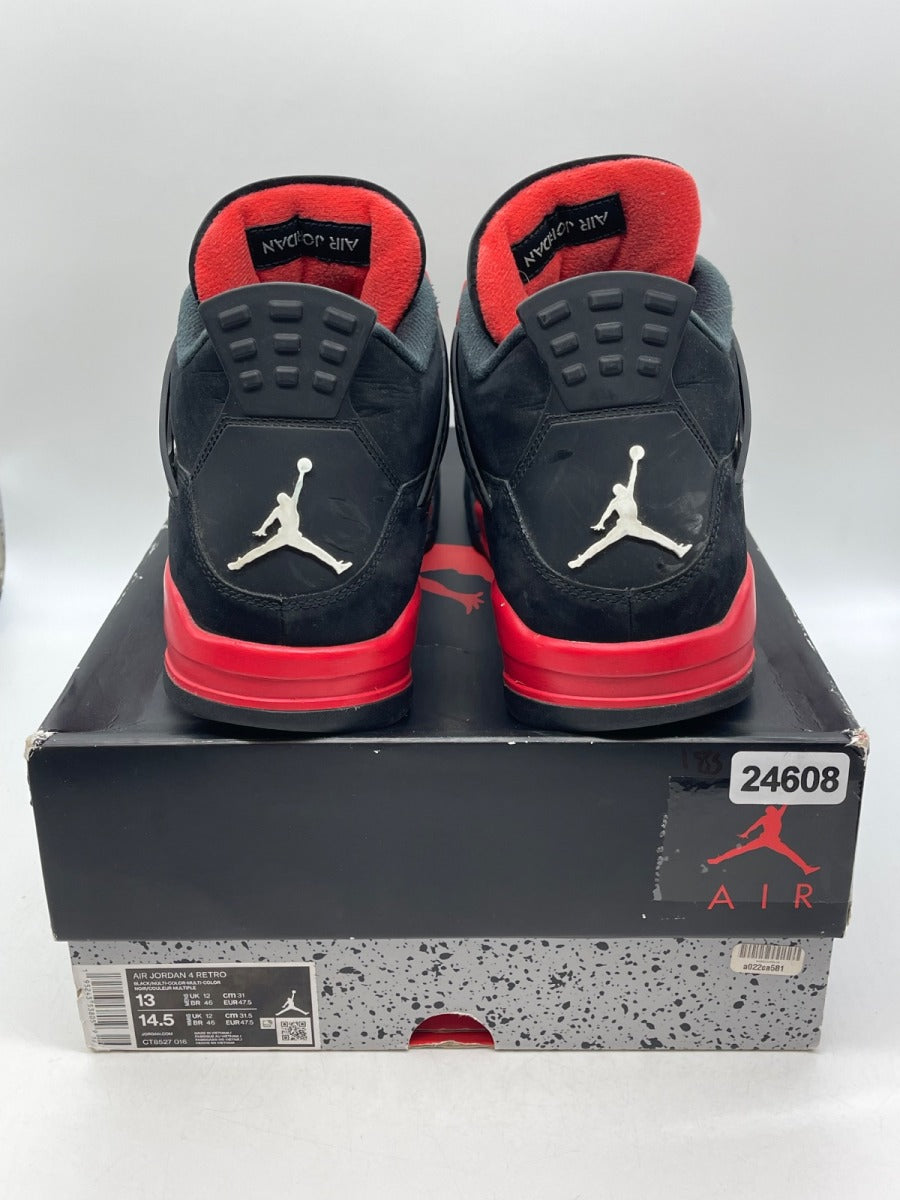 Jordan 4 Retro Red Thunder 13 (Moderately Worn Pre-Owned)JordanBlack/Multi-Color-Multi-Color-Crimson - Image 3