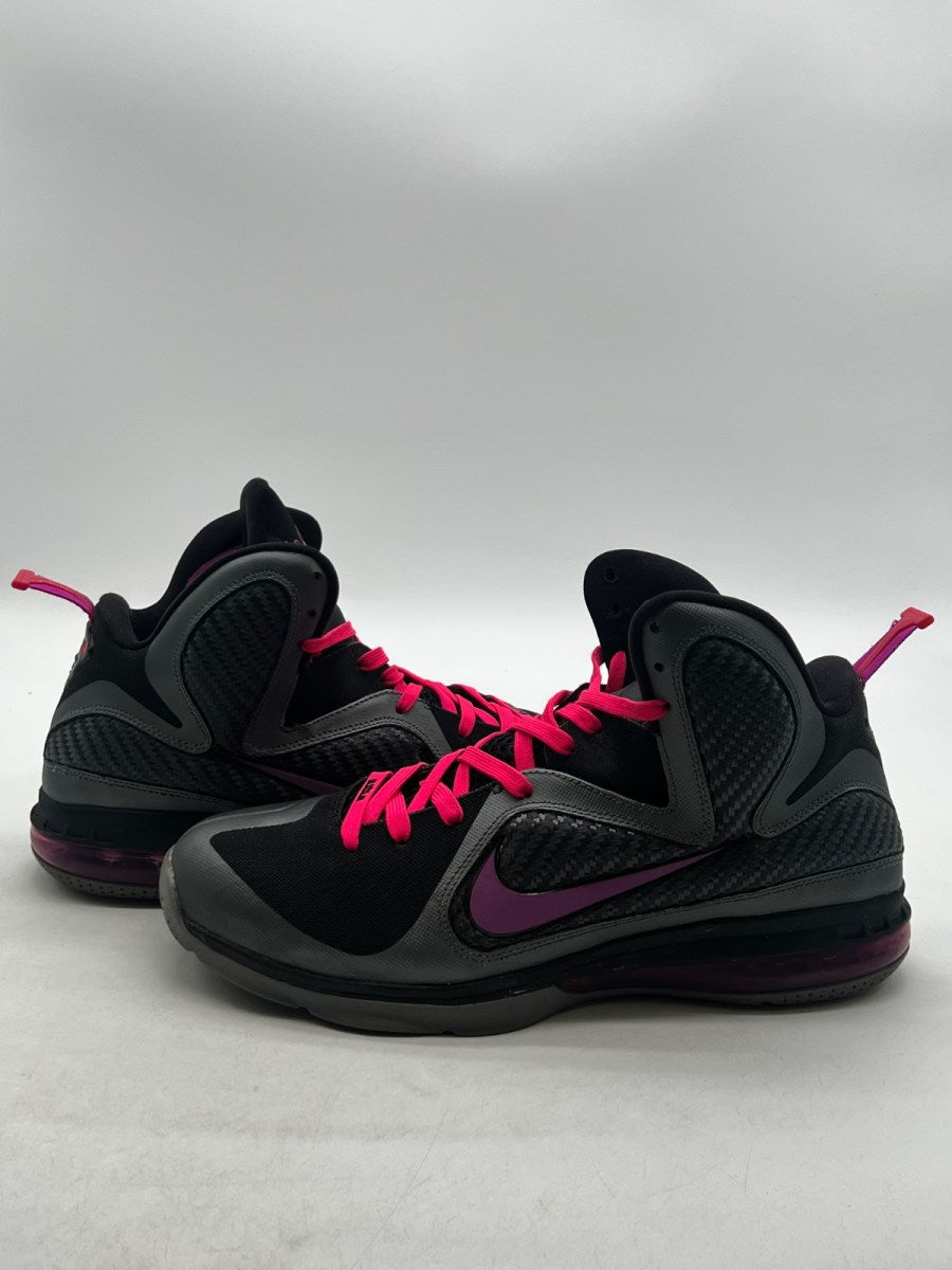 Nike LeBron 9 Miami Nights 11.5 (Lightly Worn Pre-Owned)NikeCool Grey/Vivid Grape-Black-Cherry - Image 1