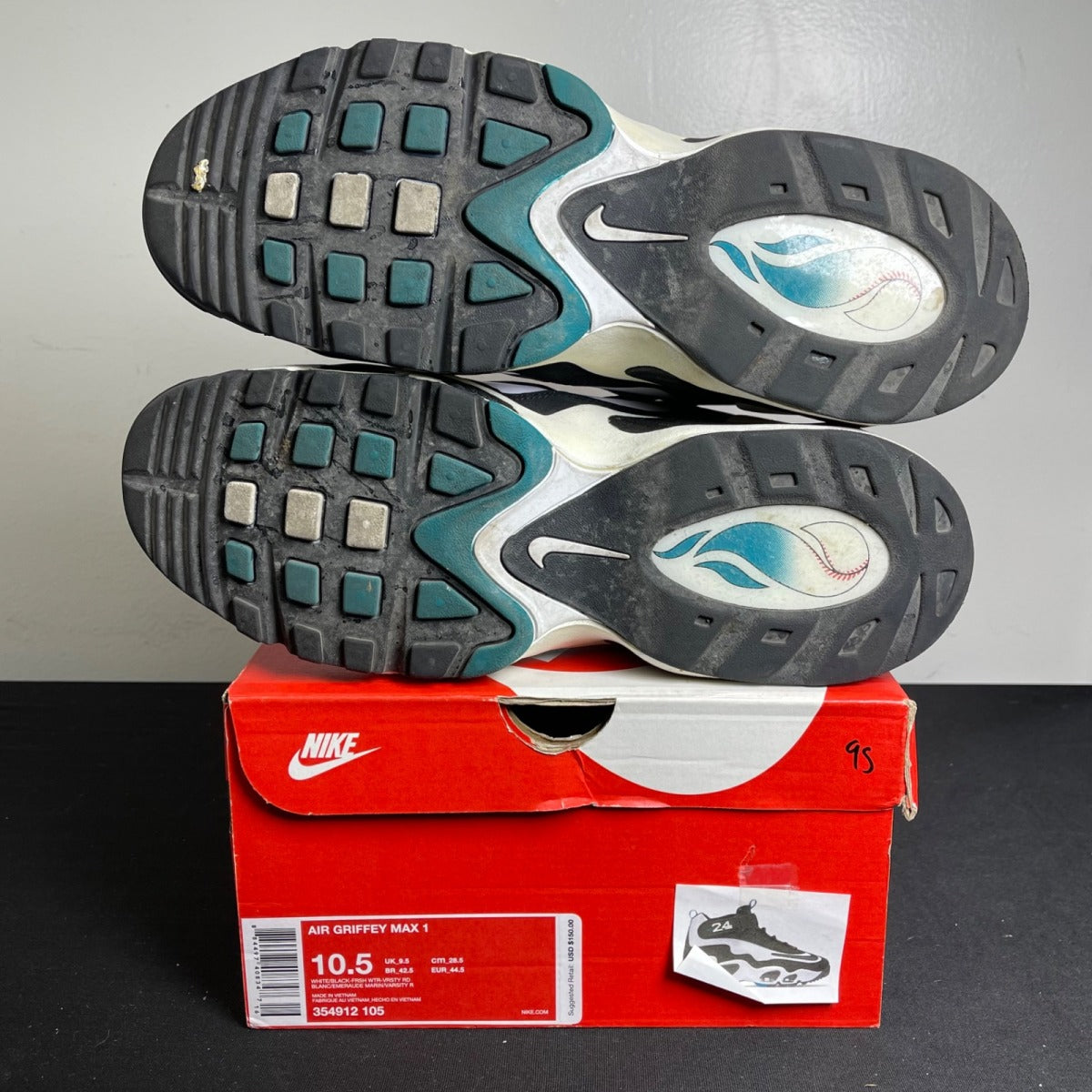 Nike Air Griffey Max 1 White Freshwater (2016) (Size 10.5) - aux