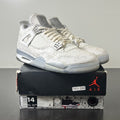 Jordan 4 Retro 30th Anniversary Laser 14 (Lightly Worn Pre-Owned)JordanLaser White/Chrome-Metallic Silver - Image 1