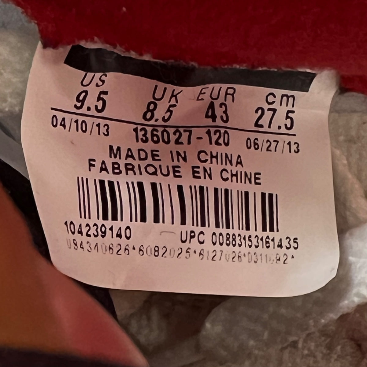 Jordan 5 Retro Fire Red Black Tongue (2013) 9.5 (Lightly Worn Pre-Owned)JordanWhite/Fire Red-Black - Image 6