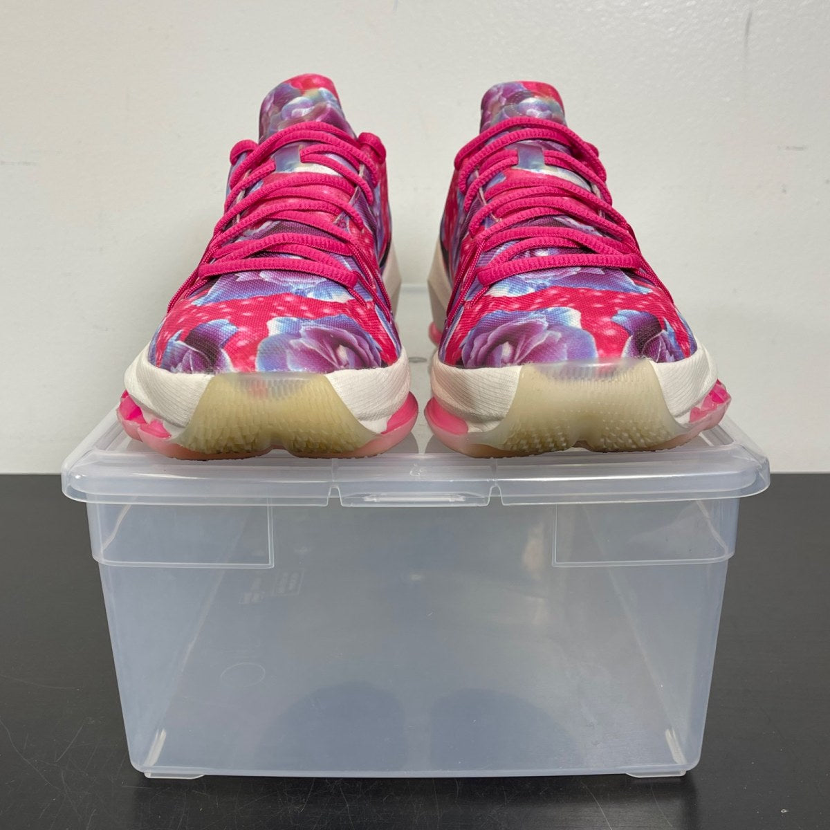 Nike KD 8 Aunt Pearl (GS) 7Y (Moderately Worn Pre-Owned)NikeVivid Pink/Hyper Turquoise/Pink Blast/Black - Image 2
