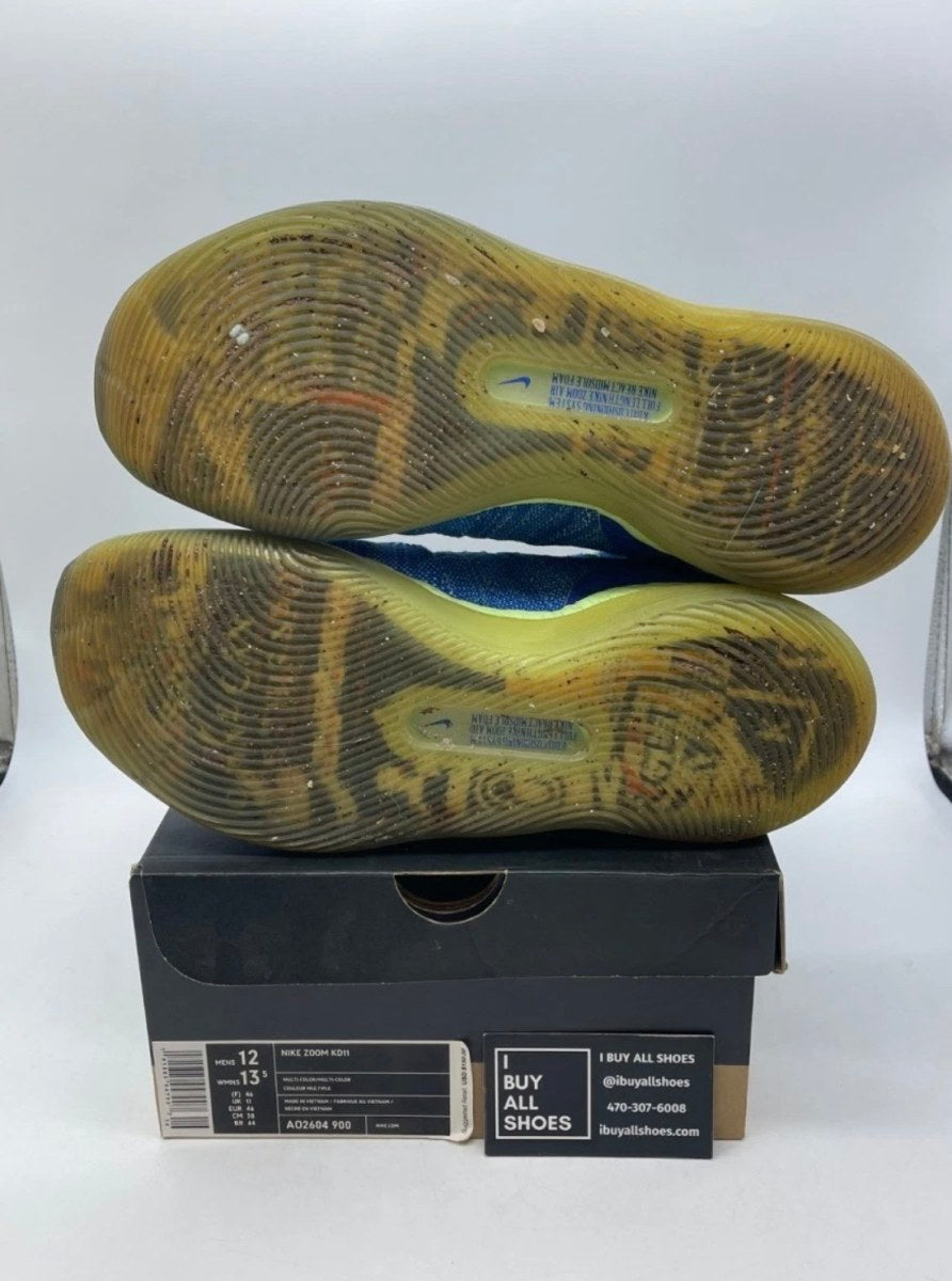 Nike KD 11 Paranoid 12 (Lightly Worn Pre-Owned)NikeBlue/Yellow - Image 8