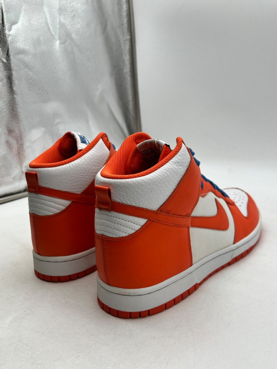 Nike Dunk High White Orange Blaze Varsity Blue 10.5 (Lightly Worn Pre-Owned) - Image 5