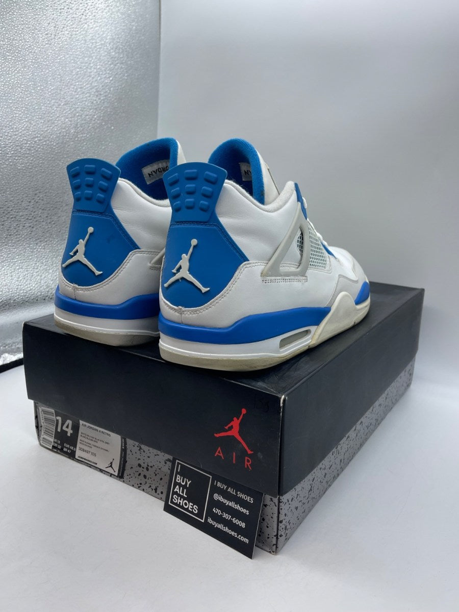 Jordan 4 Retro Military Blue (2012) 14 (Heavily Worn Pre-Owned) - Image 5