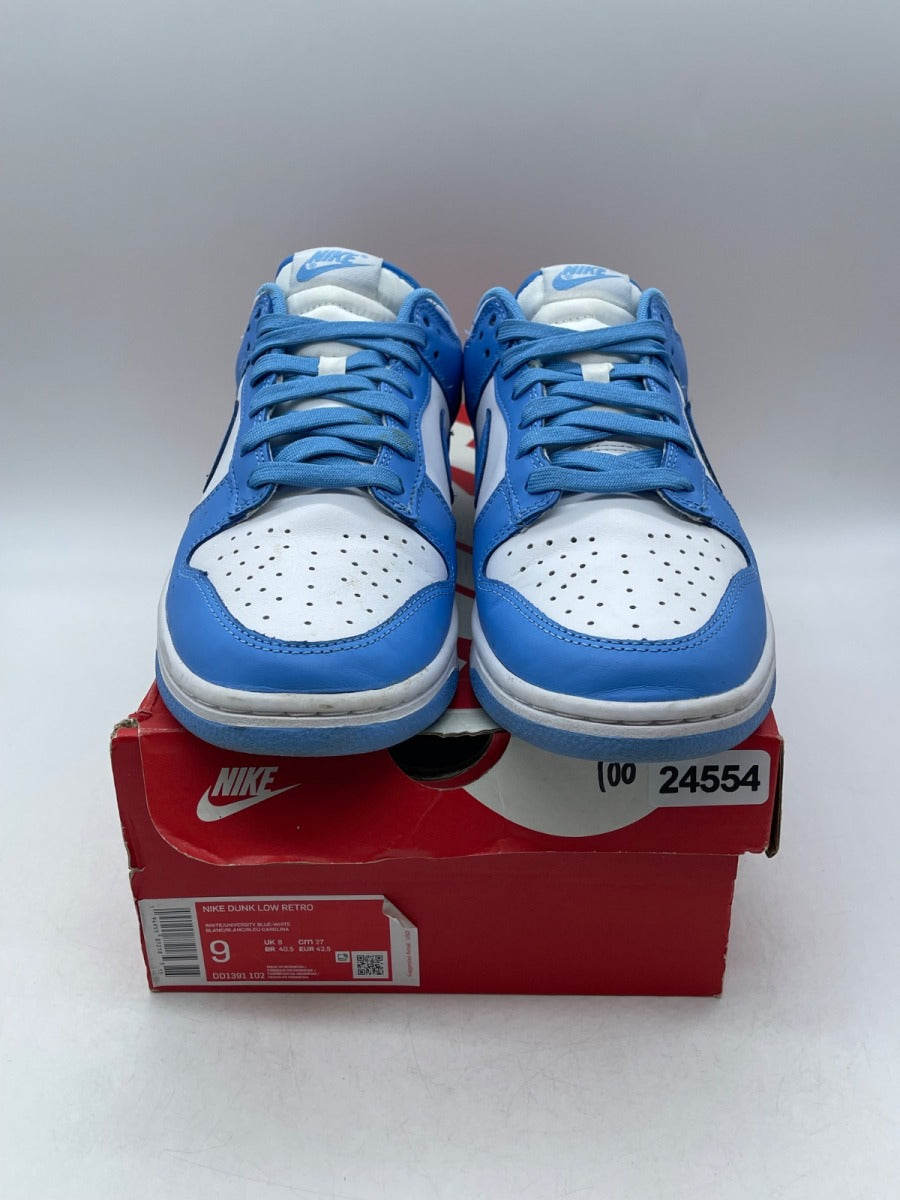 Nike Dunk Low UNC (2021) 9 (Moderately Worn Pre-Owned)NikeWhite/University Blue-White - Image 2