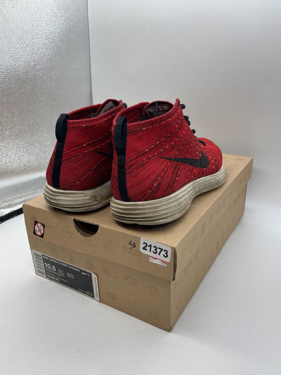 Nike Lunar Flyknit Chukka 'University Red' 10.5 (Heavily Worn Pre-Owned)Nike - Image 5