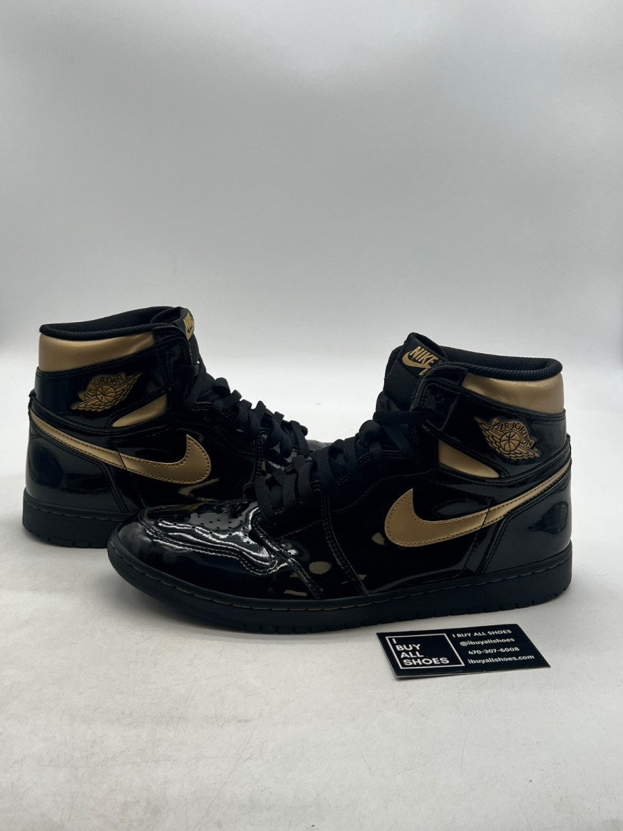 Jordan 1 Retro High Black Metallic Gold (2020) 11.5 (Moderately Worn Pre-Owned) - Image 1