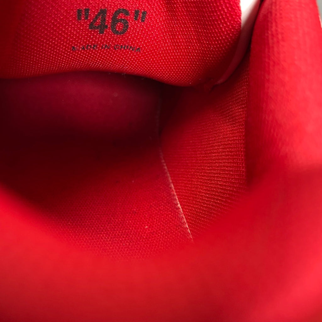 OFF-WHITE Out Of Office OOO Low Tops White Red White Tag 46 (Moderately Worn Pre-Owned)OFF-WHITEWhite/Red - Image 6