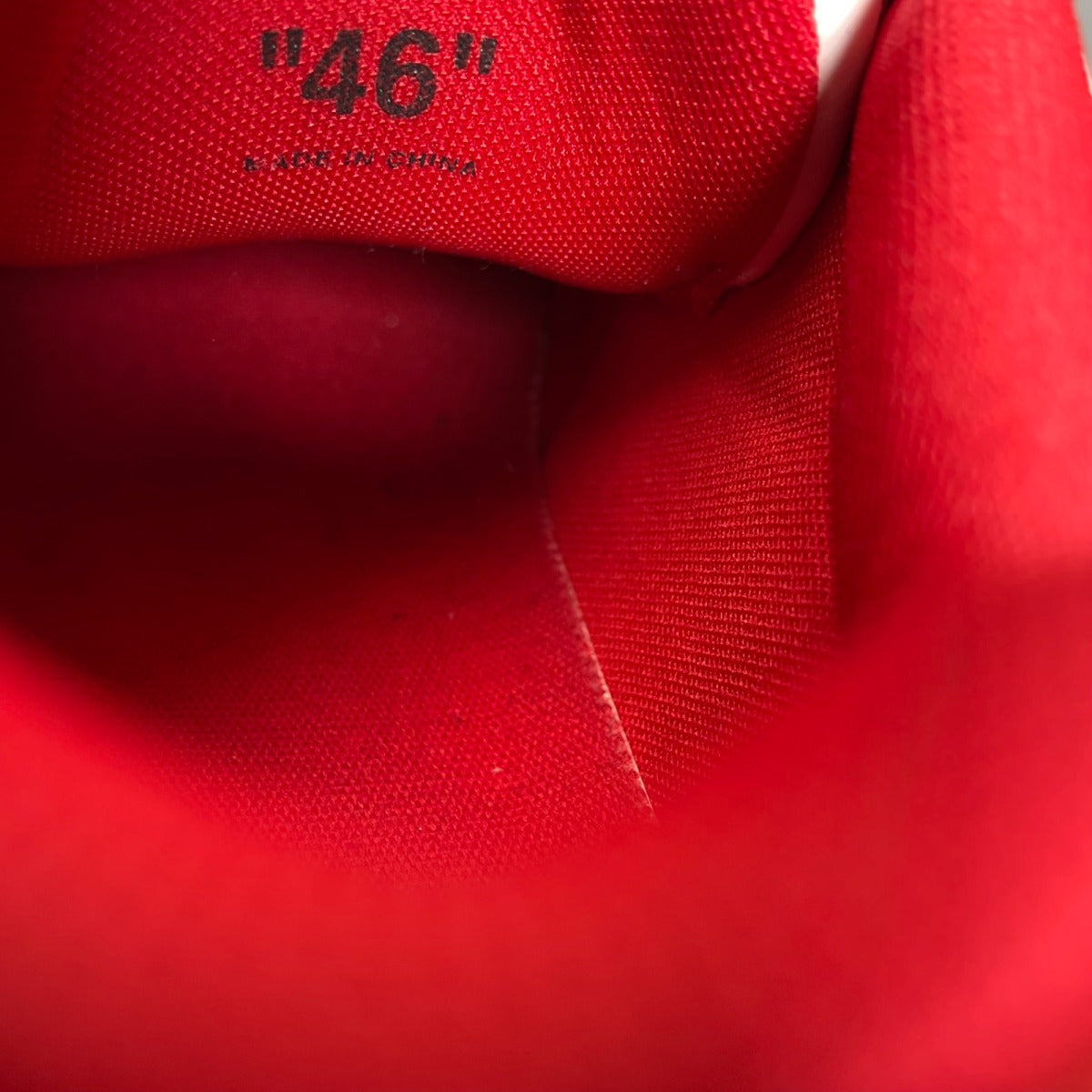 OFF-WHITE Out Of Office OOO Low Tops White Red White Tag 46 (Moderately Worn Pre-Owned)OFF-WHITEWhite/Red - Image 6