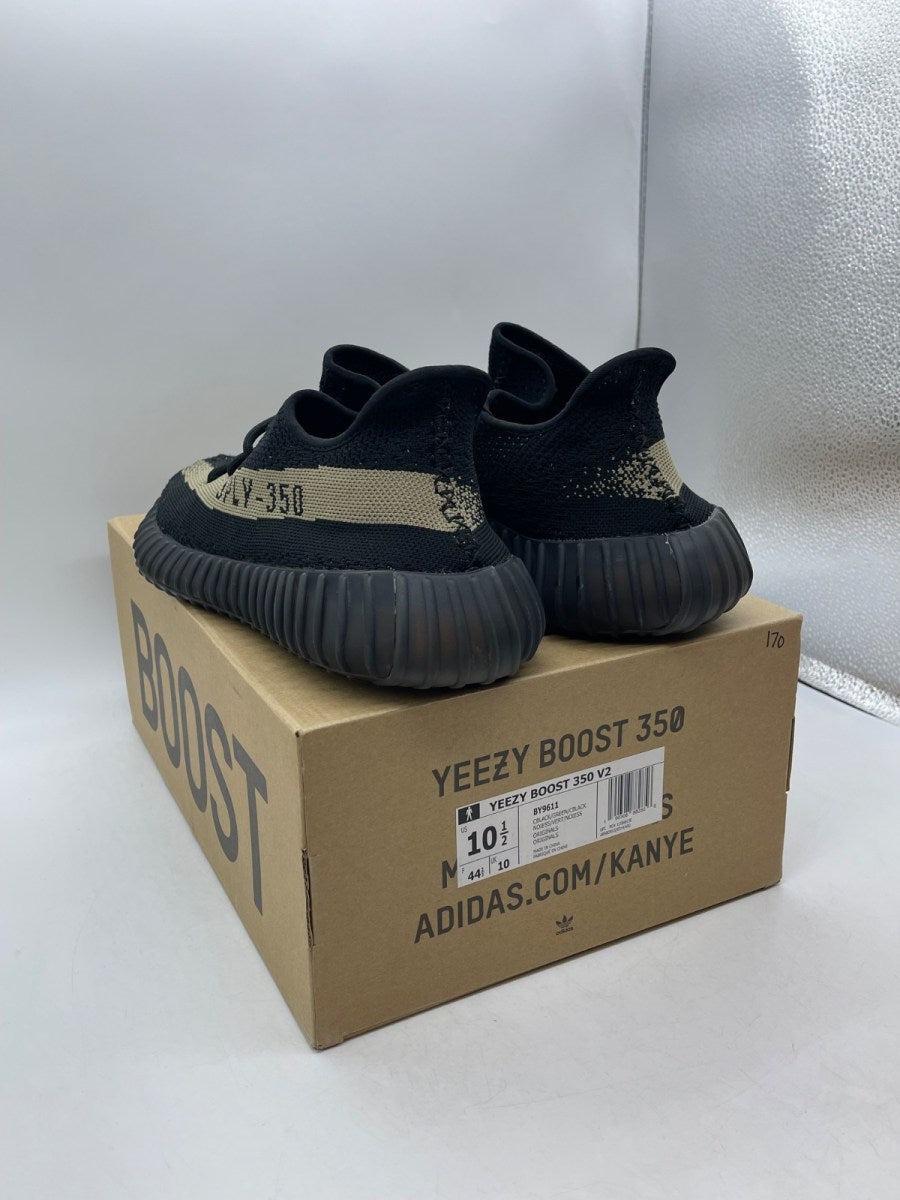 adidas Yeezy Boost 350 V2 Core Black Green 10.5 (Moderately Worn Pre-Owned) - Image 4