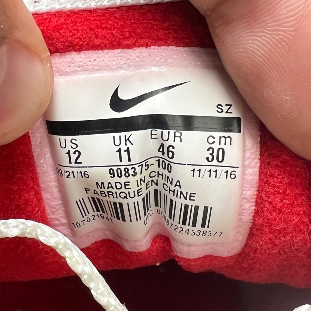Nike Air Max 1 Anniversary Red (2017) 12 (Moderately Worn Pre-Owned)NikeWhite/University Red-Neutral Grey-Black - Image 6