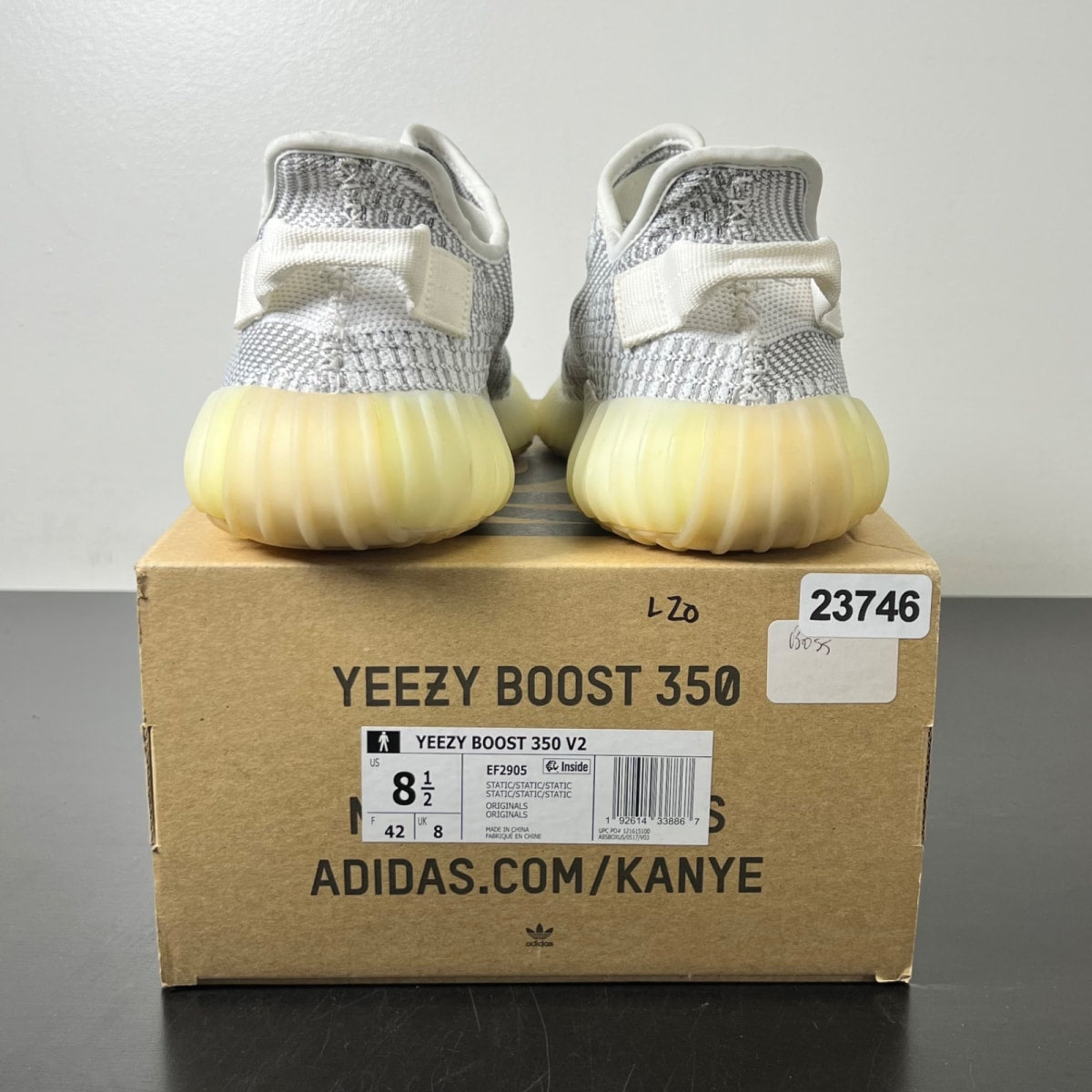 adidas Yeezy Boost 350 V2 Static (Non-Reflective) 8.5 (Lightly Worn Pre-Owned)adidasStatic/Static/Static - Image 5