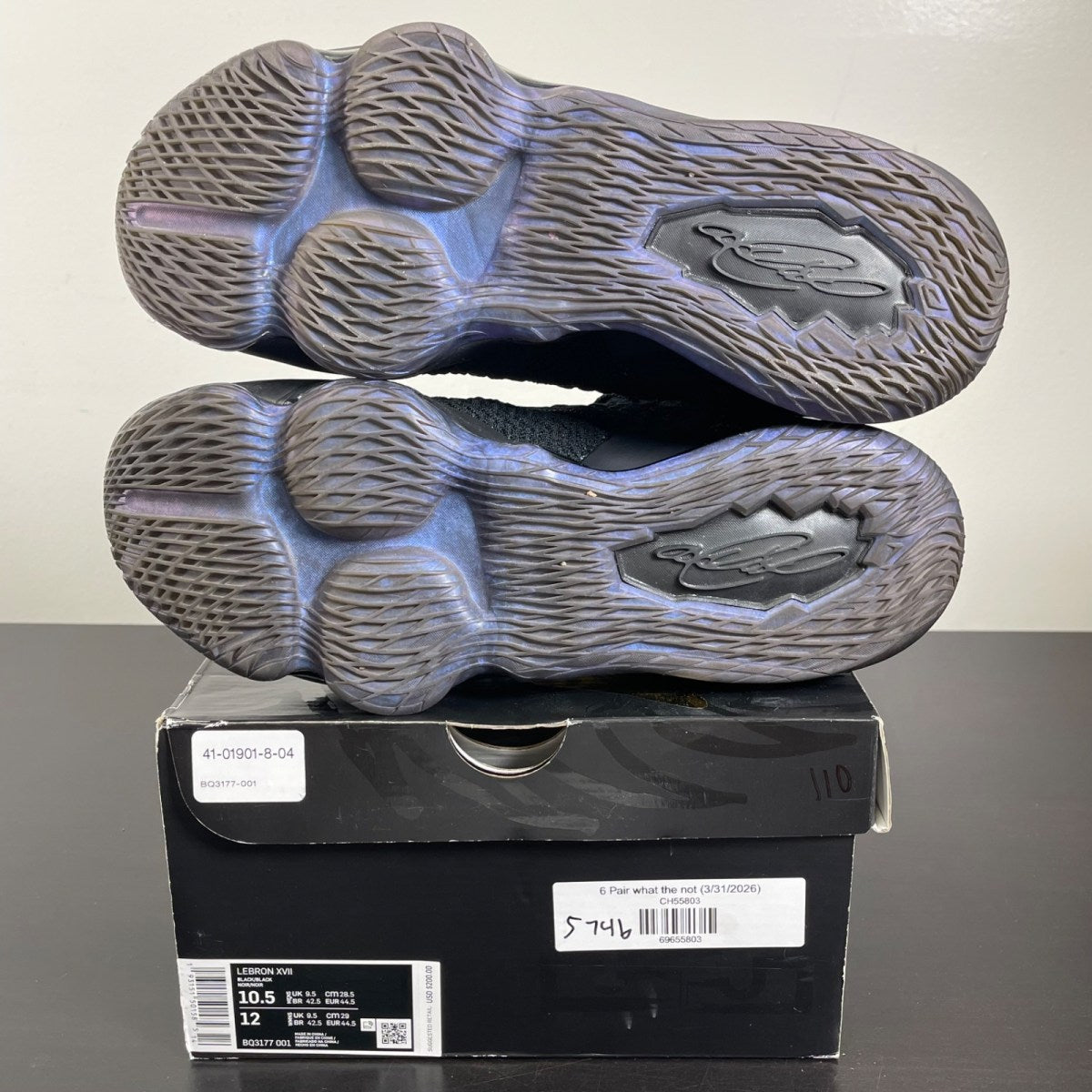 Nike LeBron 17 Global Currency 10.5 (Moderately Worn Pre-Owned)NikeBlack/Black - Image 5