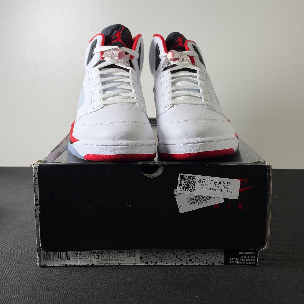 Jordan 5 Retro Fire Red Black Tongue (2025) (Size 13) - aux