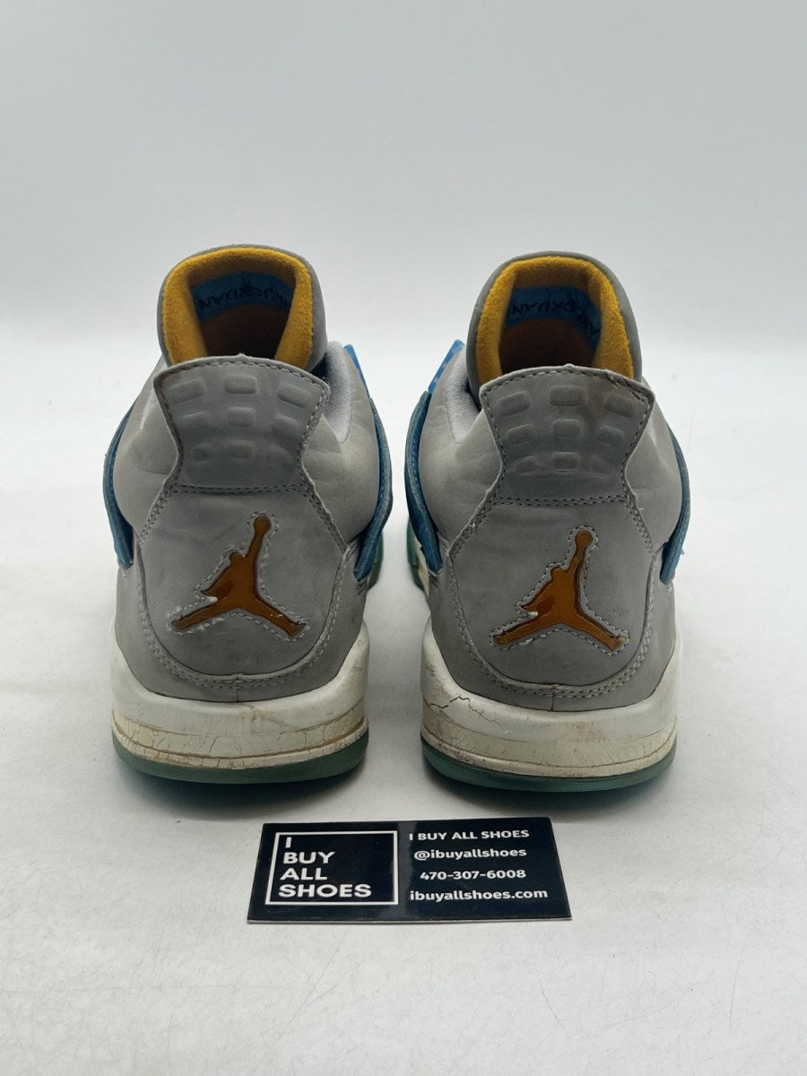 Jordan 4 Retro Mist Blue 11 (Heavily Worn Pre-Owned) - Image 3
