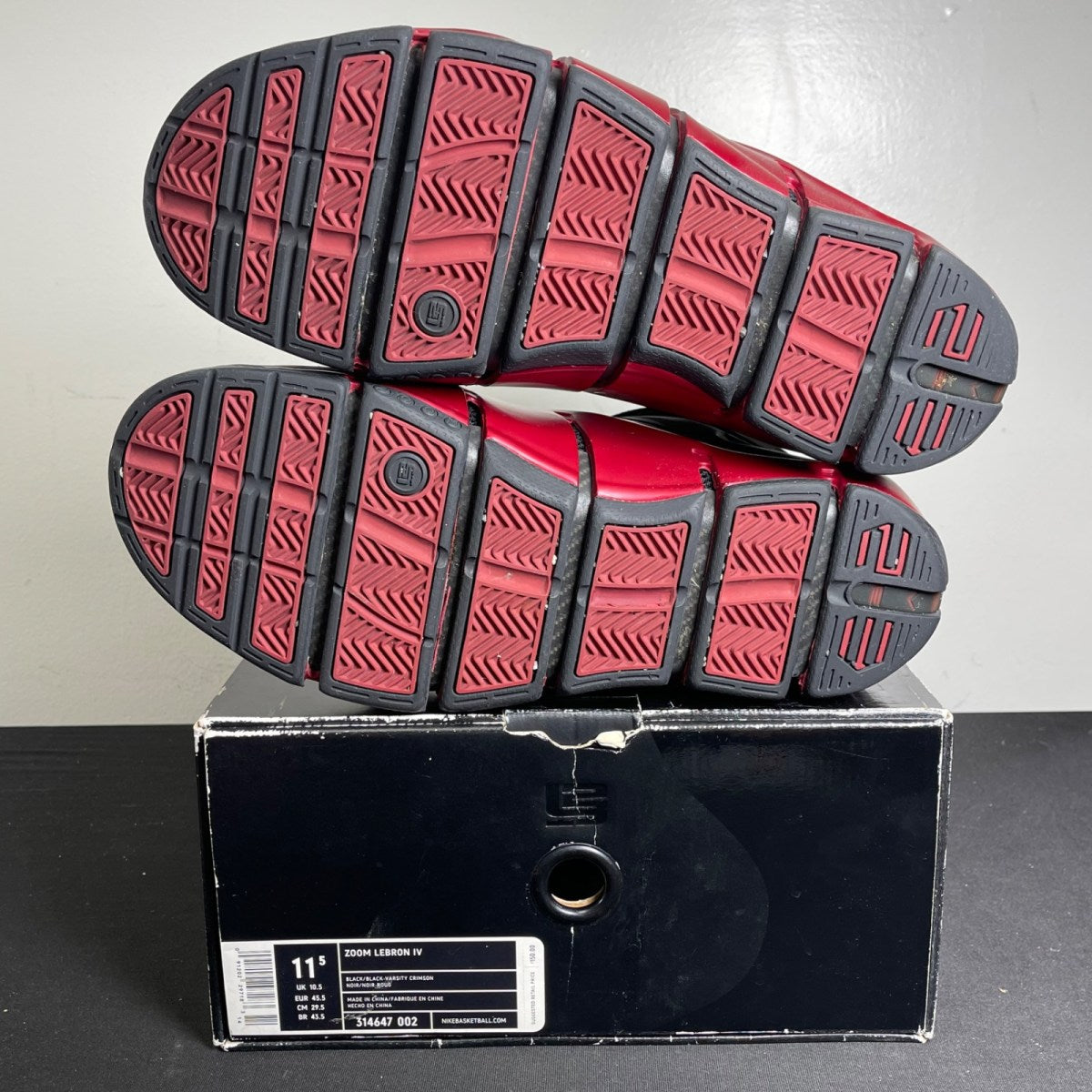 Nike LeBron 4 Black Crimson (Size 11.5) - Image 5