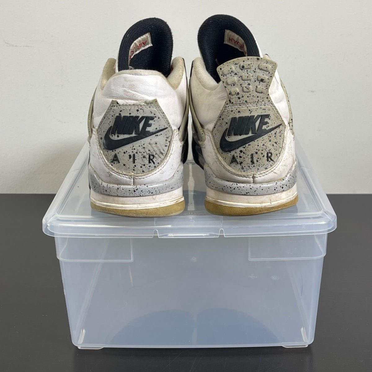 Jordan 4 Retro White Cement (2016) 8 (Heavily Worn Pre-Owned)JordanWhite/Fire Red-Black-Tech Grey - Image 4