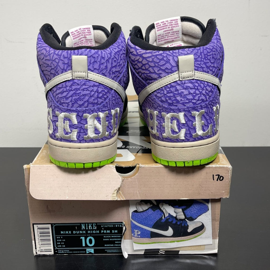 Nike Dunk High Send Help 2 10 (Moderately Worn Pre-Owned)NikeBlack/Mortar-Dark Raspberry - Image 4