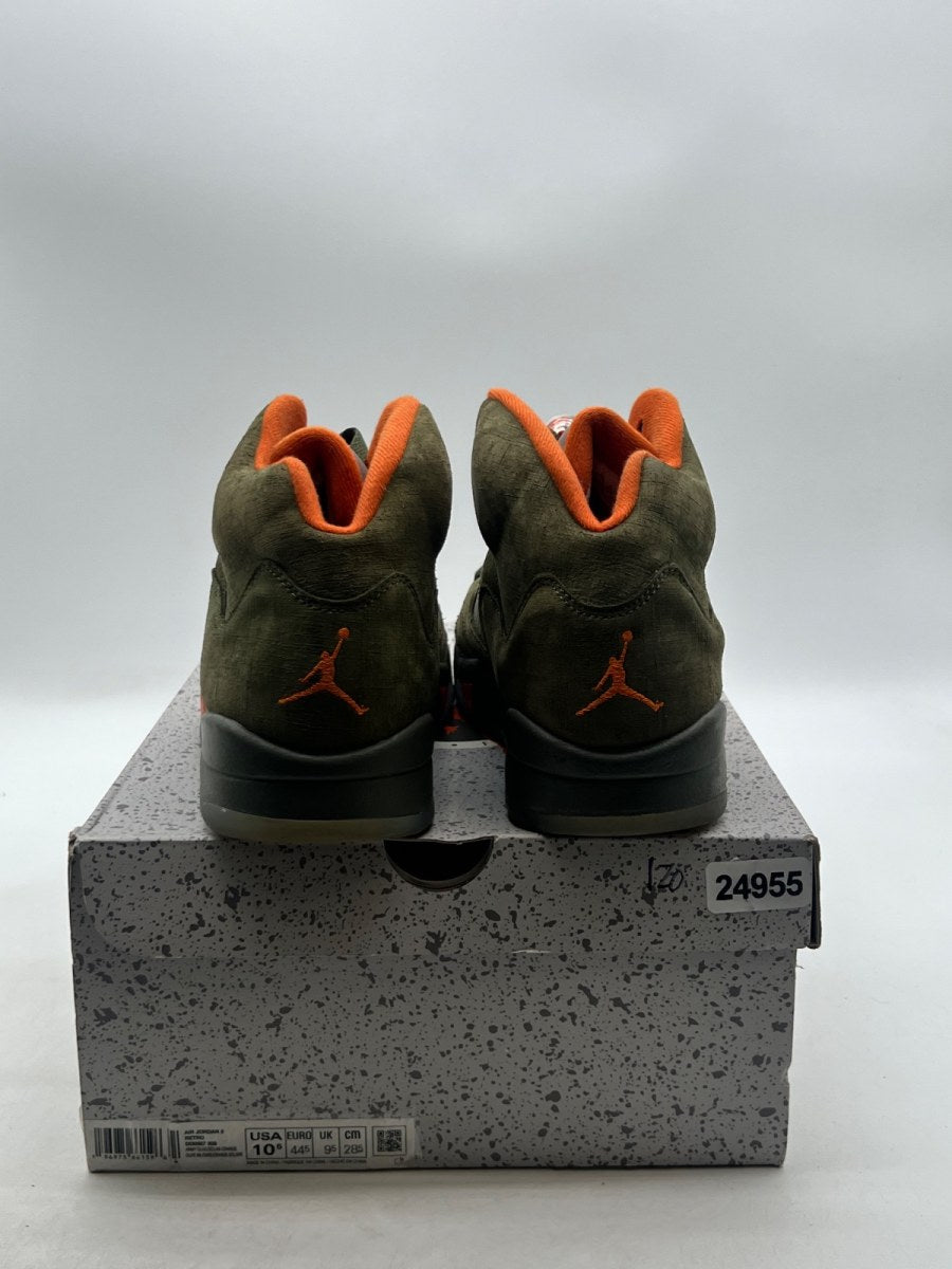 Jordan 5 Retro Olive (2024) 10.5 (Moderately Worn Pre-Owned)JordanArmy Olive/Solar Orange - Image 5