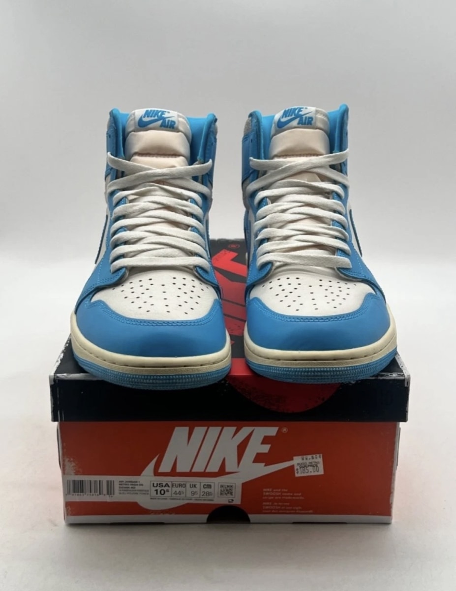 Jordan 1 Retro High OG UNC Reimagined 10.5 (Lightly Worn Pre-Owned)JordanDark Powder Blue/Dark Powder Blue-Sail - Image 2