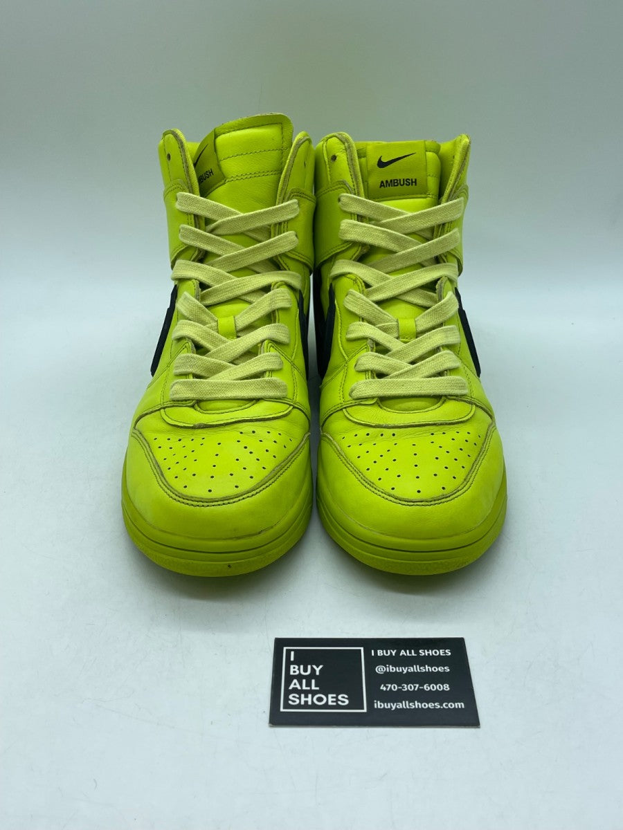 Nike Dunk High AMBUSH Flash Lime 11.5 (Moderately Worn Pre-Owned) - Image 2