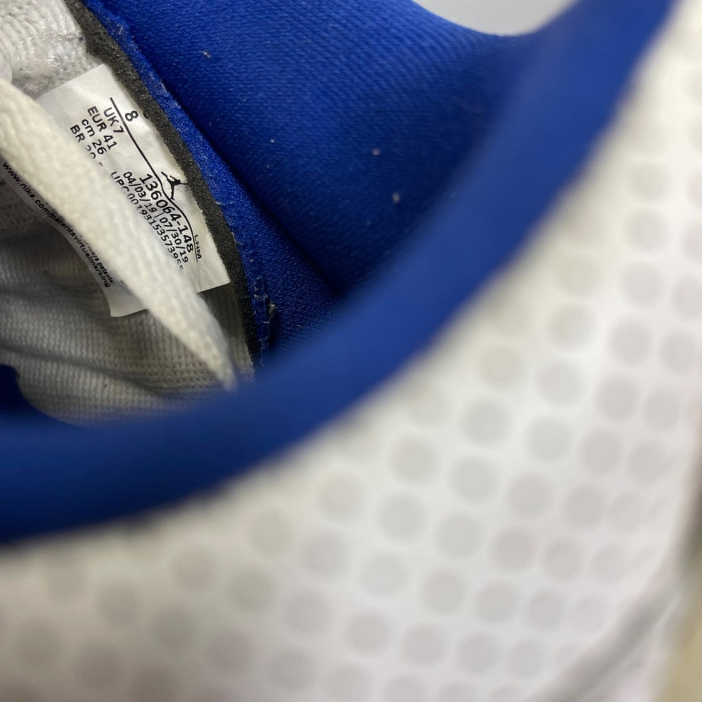 Jordan 3 Retro Knicks 8 (Moderately Worn Pre-Owned)JordanWhite/Old Royal-University Orange-Tech Grey - Image 6