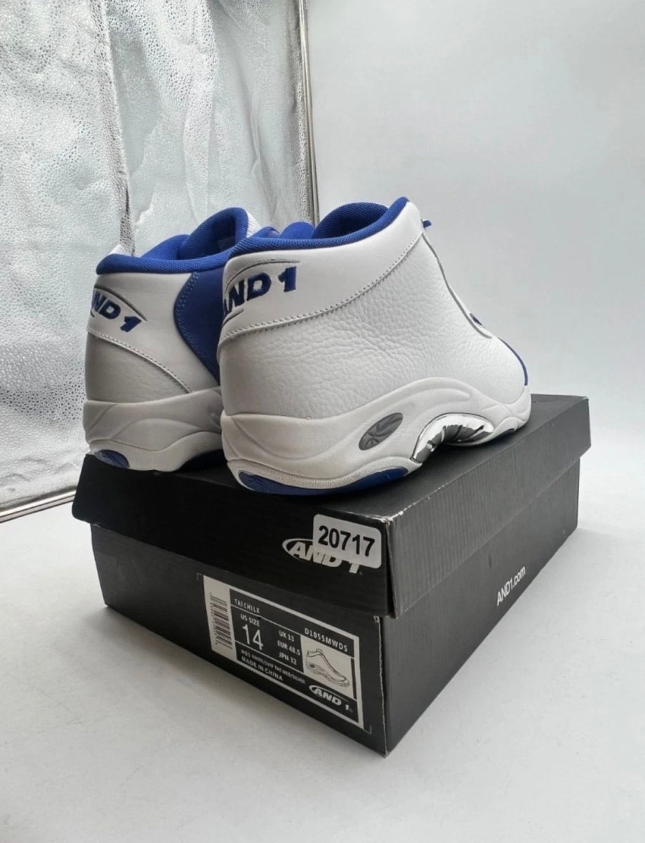 And1 Tai Chi White Navy Blue Silver Grey 14 (Lightly Worn Pre-Owned)And1White/Navy Blue/Silver Grey - Image 3