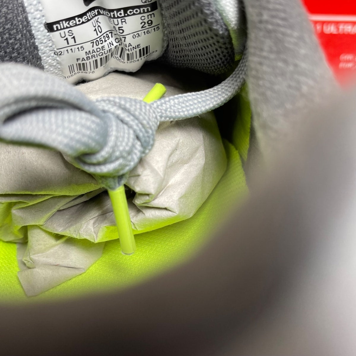 Nike Air Max 1 Ultra Moire Wolf Grey Volt (Size 11) - Image 6