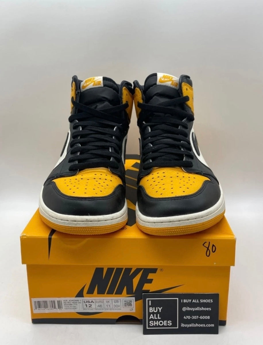 Jordan 1 Retro High OG Taxi 12 (Lightly Worn Pre-Owned)JordanTaxi/Black-Sail - Image 2