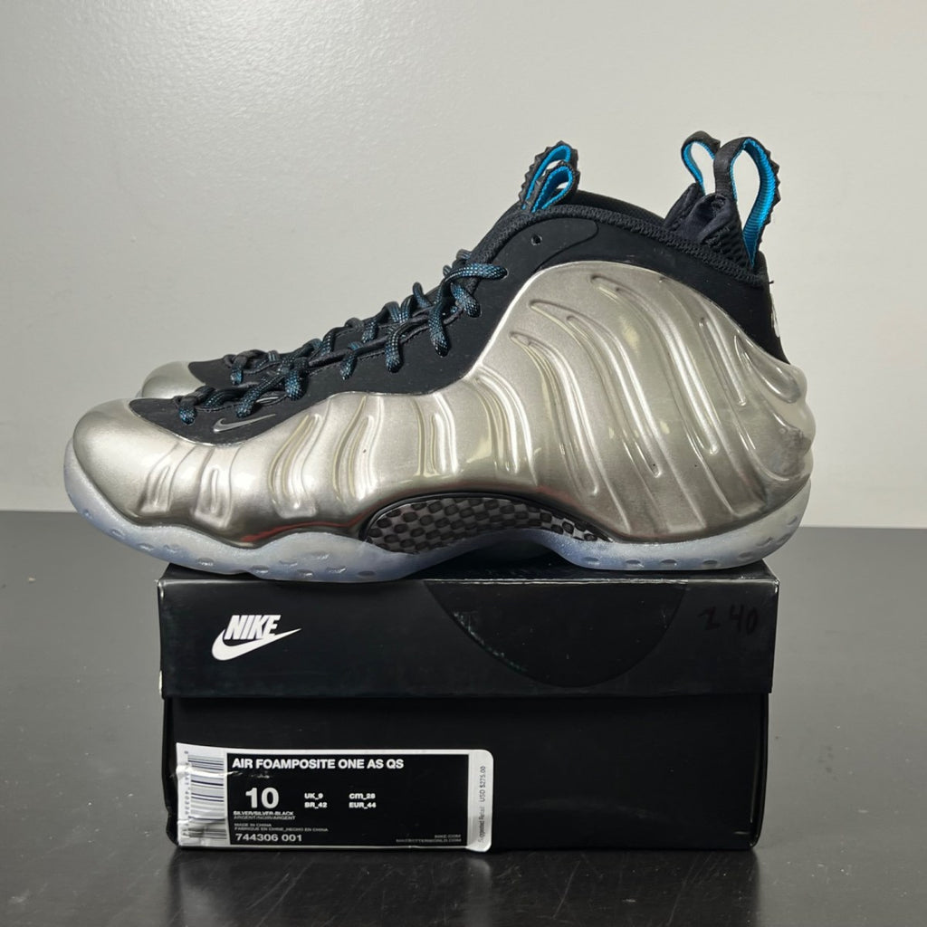 Nike Air Foamposite One Chromeposite 10 (Lightly Worn Pre-Owned)NikeMetallic Silver/Metallic Silver-Black - Image 3