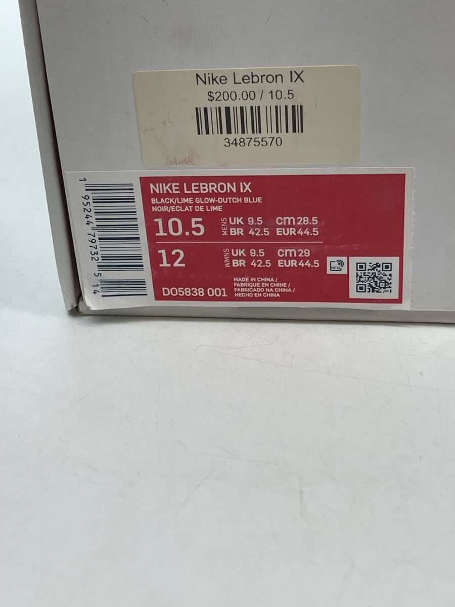 Nike LeBron 9 South Coast 10.5 (Moderately Worn Pre-Owned)NikeBlack/Harbor Blue-Green-Pink - Image 9