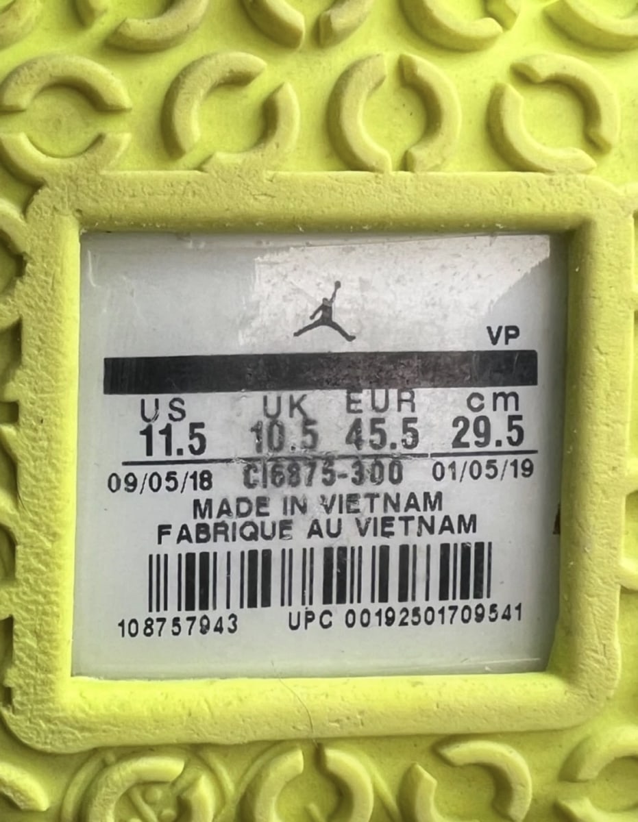 Jordan Zer0.2 SP Why Not? 11.5 (Lightly Worn Pre-Owned)JordanCamo Green/Volt/Infrared/Hyper Turquoise - Image 8