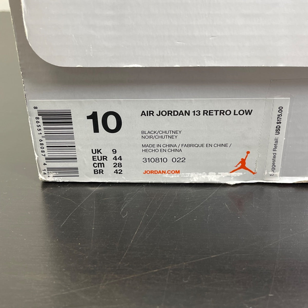 Jordan 13 Retro Low Chutney 10 (Moderately Worn Pre-Owned)JordanBlack/Chutney - Image 7