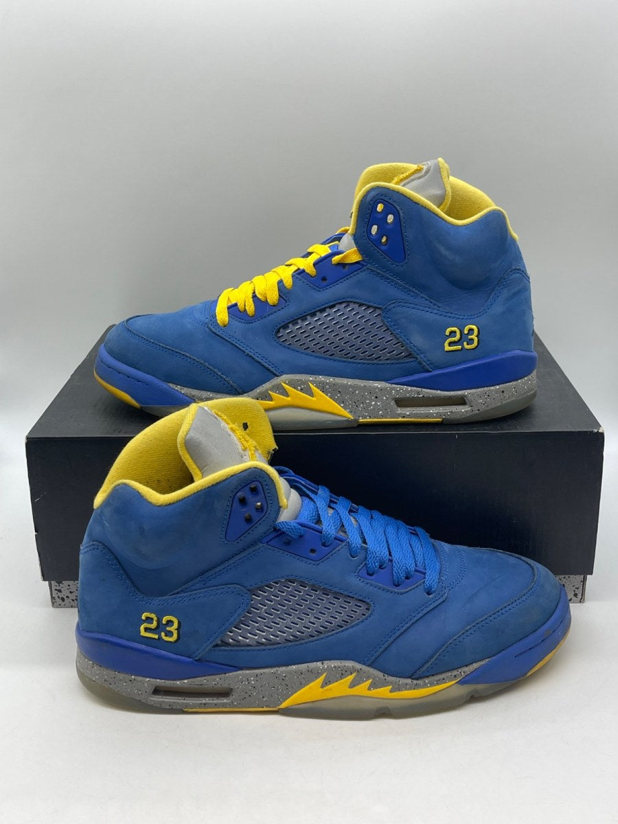 Jordan 5 Retro JSP Laney Varsity Royal 10.5 (Moderately Worn Pre-Owned)JordanVarsity Royal/Varsity Maize-Light Charcoal - Image 1