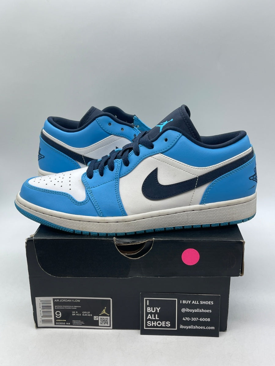 Jordan 1 Low UNC (2021) 9 (Moderately Worn Pre-Owned) - Image 1