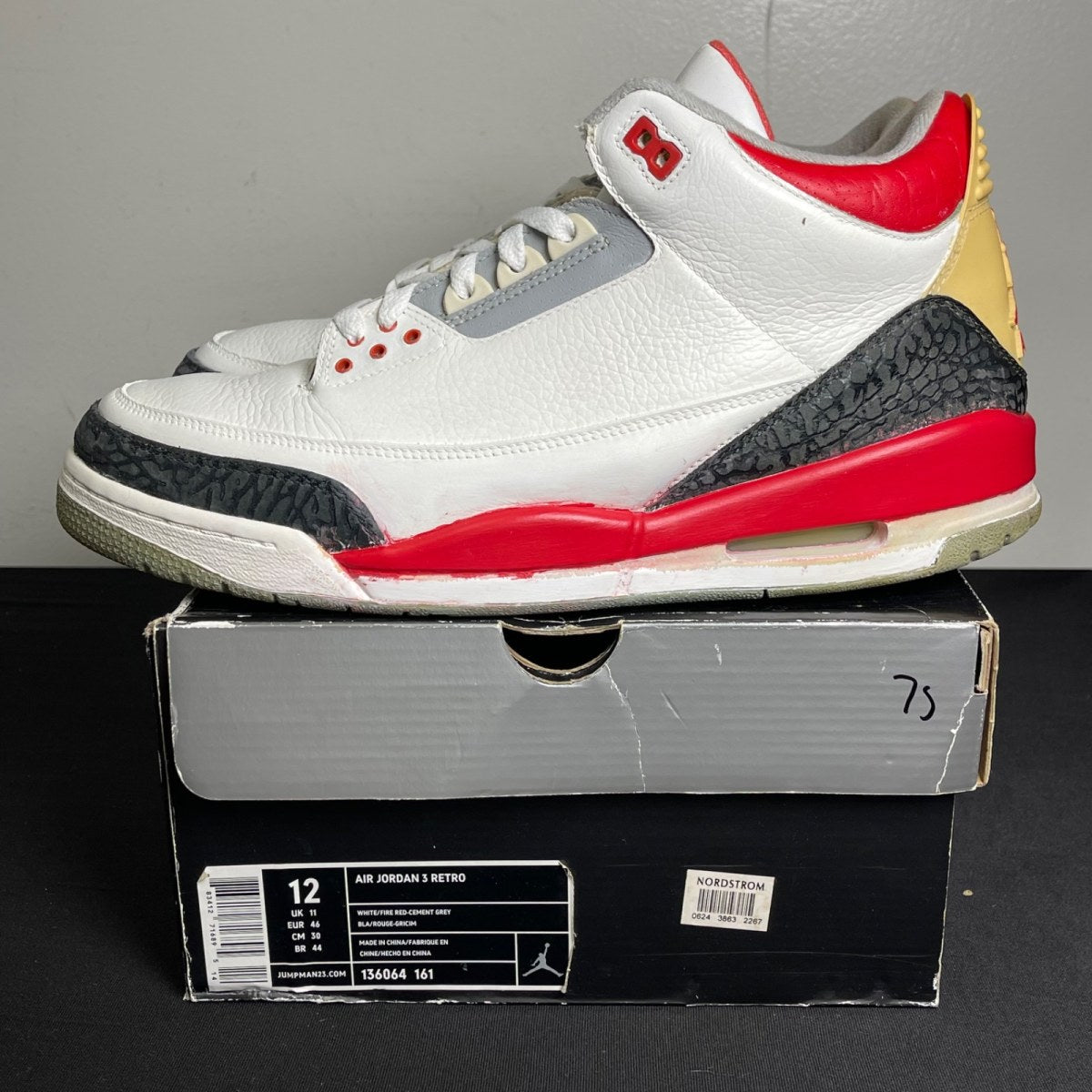 Jordan 3 Retro Fire Red (2007) (Size 12) - Image 3