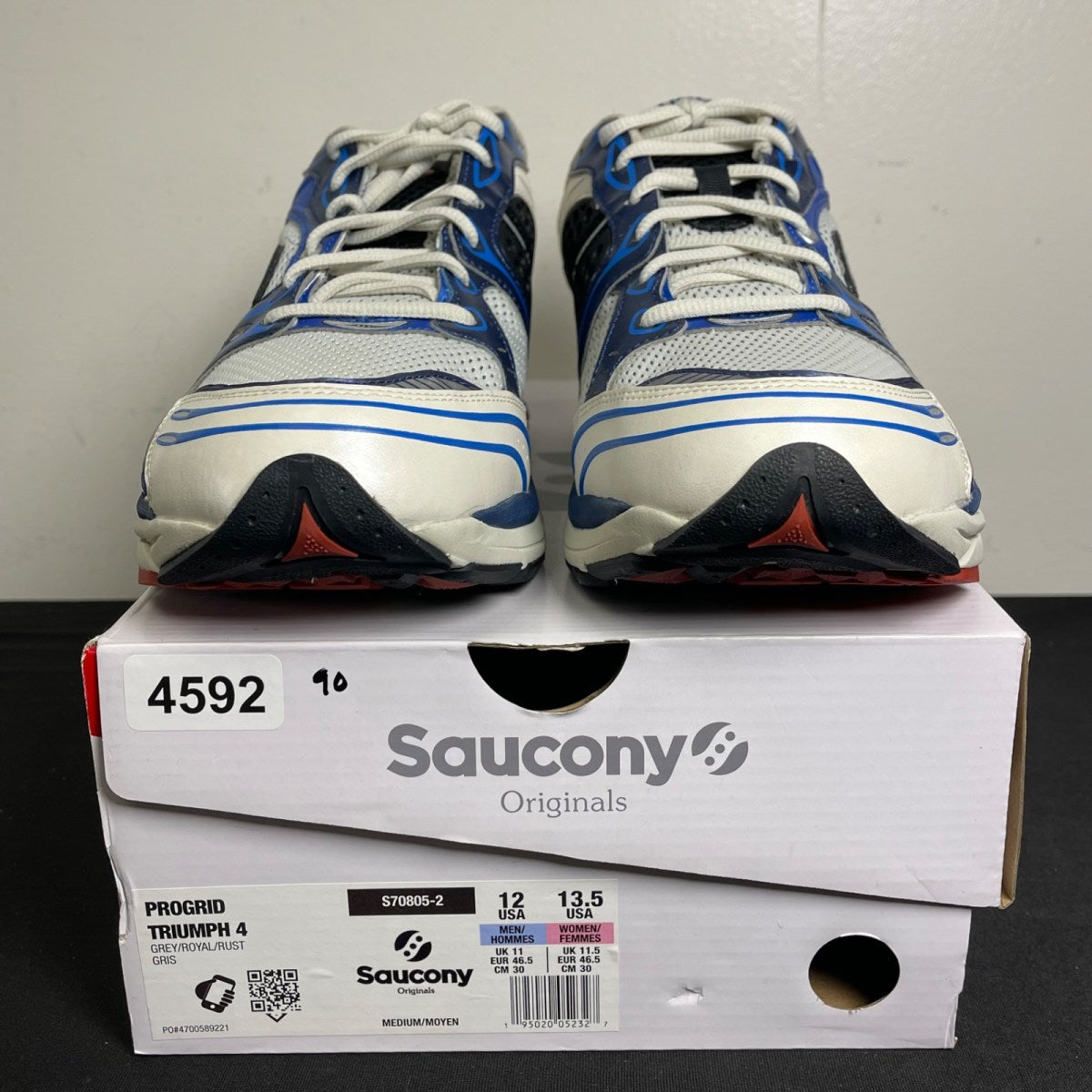 Saucony ProGrid Triumph 4 CS Grey Royal Rust (Size 12) - Image 2