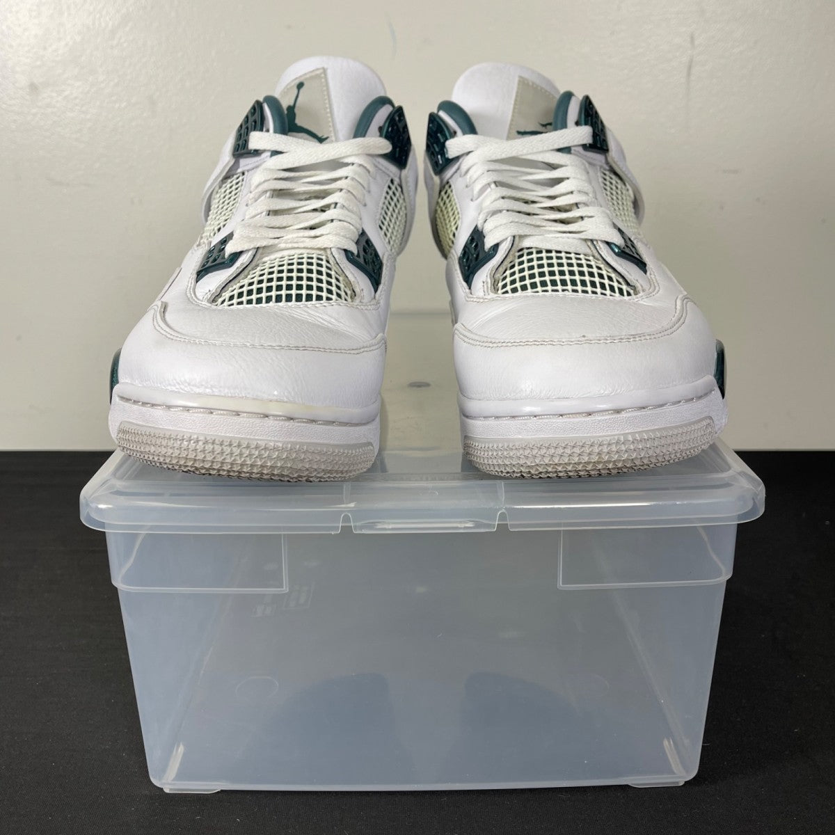 Jordan 4 Retro Oxidized Green 12 (Moderately Worn Pre-Owned)JordanWhite/Oxidized Green/White/Neutral Grey - Image 2