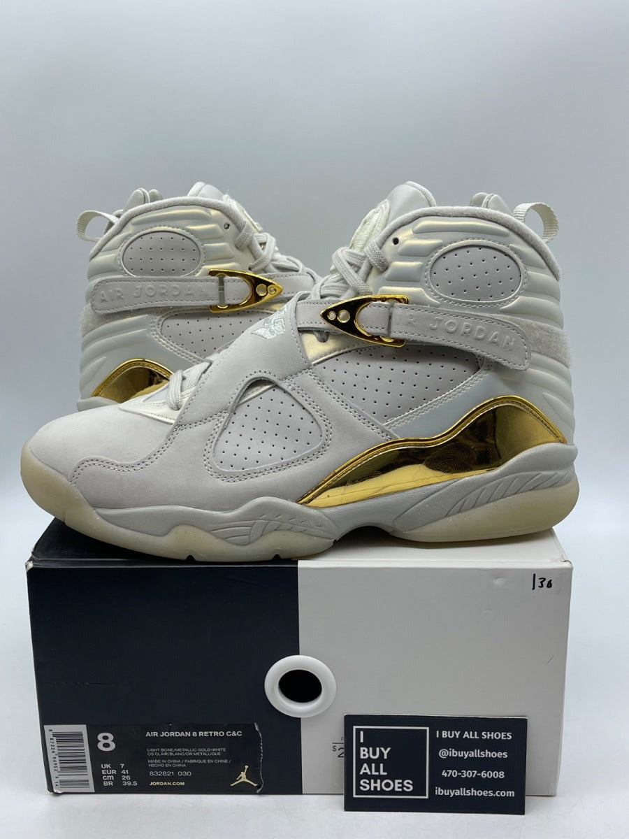 Jordan 8 Retro Champagne 8 (Moderately Worn Pre-Owned) - Image 1